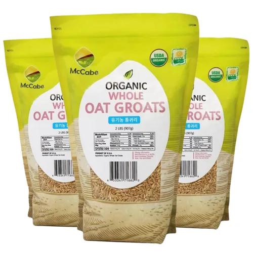 Vista 5 de McCabe Avena orgánica enrollada regular – Avena enrollada orgánica Rica en fibra y minerales Certificado USDA y CCOF Producto de Estados