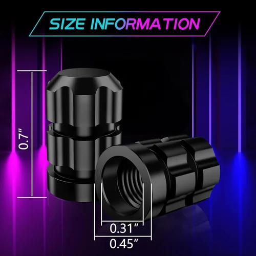 Vista 4 de Aluminum Tire Valve Stem Caps for Renault Austral Kangoo Zoe, Anti-Rust Tires Air Valve Cap Stem Covers Corrosion-Resistant Automotive Exterior
