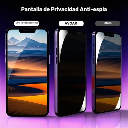 Vista 2 de Paquete de 2 protectores de pantalla de privacidad para iPhone 11 2 Pantalla de privacidad