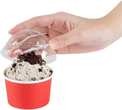 Vista 18 de Solo tapas: tapas en forma de cúpula, 50 tapas de plástico transparente para tazas de Coppetta To Go de 3 onzas - Las tazas se venden por separado