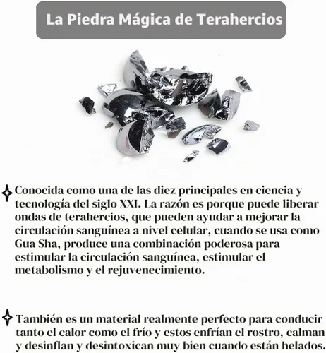 Vista 4 de SAEEYCUE - Herramientas de raspado facial Gua Sha con piedra Terahertz