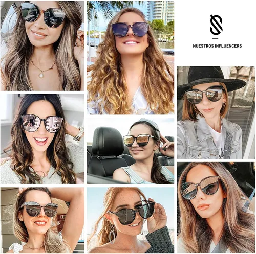 Vista 3 de SOJOS Gafas de sol redondas de moda para mujeres y hombres, estilo vintage de gran tamaño SJ2057 Tortuga ámbar/gris