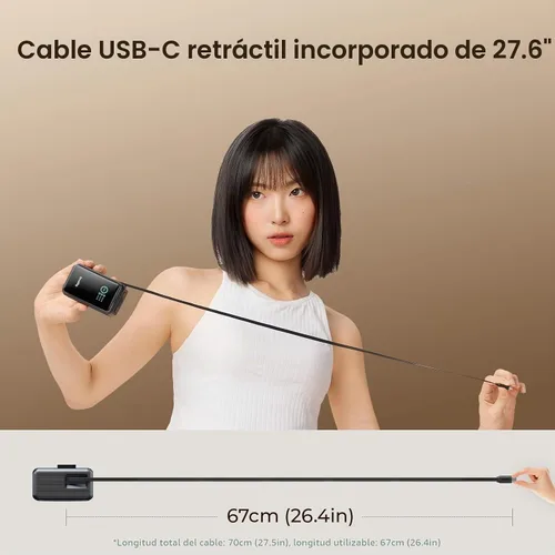 Vista 4 de SMALLRIG Banco de energía Nano36 para cámara, 10000mAh PD45W USB-C VMount