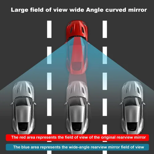 Vista 4 de Espejo retrovisor interior para automóvil, antideslumbrante, reduce los puntos ciegos, convexo, gran angular, HD, espejo retrovisor ajustable de 360