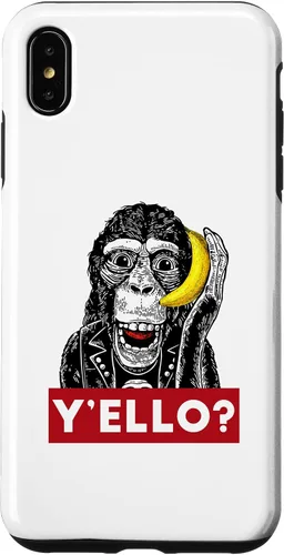 Vista 11 de Funda para iPhone 11 Pro Max Y'ello Monkey Calling Funny Supreme Print Case