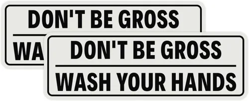 Vista 51 de Letrero de puerta o pared con texto en inglés "Don't Be Gross ("No seas gros") con texto en inglés "Don't Be G