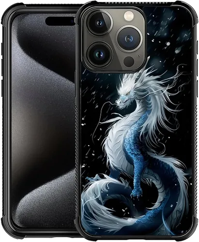 Vista 150 de CARLOCA Funda compatible con iPhone 15, increíble patrón de luz espacial nebulosa para niñas y niños, ultra protección, a prueba de golpes