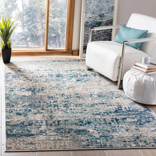Vista 15 de SAFAVIEH Colección Madison - Alfombra de acento 2'2" x 4', negro y dorado, diseño abstracto moderno, no desprende pelusa y fácil cuidado, ideal