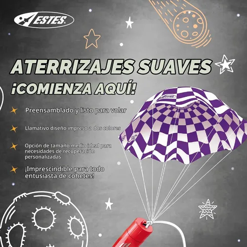 Vista 3 de Estes 2265 - Paracaídas de 15 pulgadas, accesorio de recuperación de cohetes modelo de cohete, accesorios para mayores de 10 años