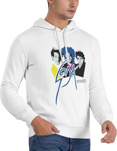 Vista 2 de Soda Stereo Man'S Hoodie Sweatshirt Long Sleeve Casual Light Pullover Cotton Breathable Sweatshirt