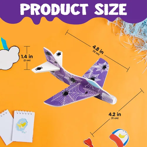 Vista 5 de JOYIN 48 aviones planeadores de espuma de Halloween para niños, planeadores de aviones de papel volador, juguetes a granel para regalos de fiesta