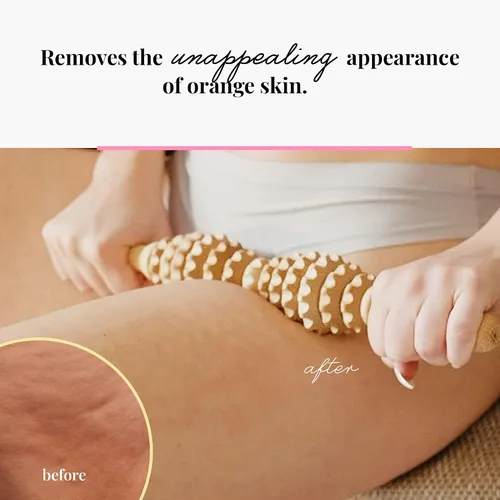 Vista 8 de Tuuli Accesorios - Rodillo de masaje ovalado de madera, rodillo corporal multifuncional para celulitis, tensión muscular y apoyo a la salud