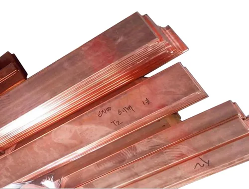 Vista 2 de Placa de barra plana de metal T2 Cu 99% cobre 0.059 in x 0.591 in x 9.843 in
