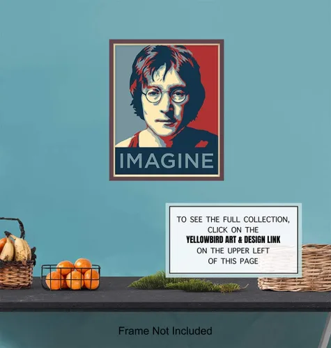Vista 6 de John Lennon Imagine - Póster fotográfico contemporáneo de 8 x 10 pulgadas, regalo para fanáticos de la música de los Beatles, decoración original