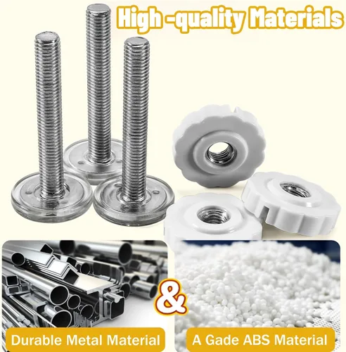 Vista 3 de SHYUJAJIE Varilla roscada universal para puerta de bebé, protector de pared para puerta de bebé, pieza de tornillo de repuesto M8 (0.315 in)