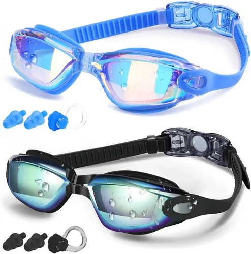 Vista 14 de COOLOO Gafas de natación, paquete de 2 gafas de natación para hombres y mujeres, gafas de natación para adultos, jóvenes, adolescentes, niños, gafas