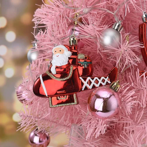 Vista 7 de Adorno para árbol de Navidad, 70 bolas de Navidad, adornos inastillables, esferas colgantes para decoración de festividades, bodas y fiestas