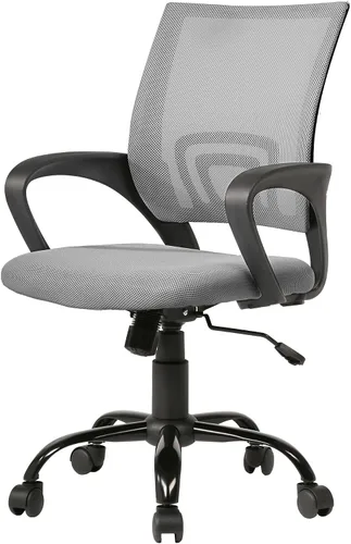Vista 18 de PayLessHere Silla de Oficina para Computadora Ergonómica Económica Silla de Escritorio Ajustable Cómoda de Respaldo Medio de Trabajo con Ruedas