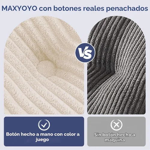 Vista 9 de MAXYOYO Sofá deshuesado, sofá modular en forma de L, sofá de 4 asientos
