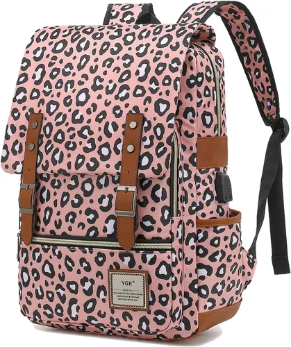 Vista 8 de YGR - Mochila con estampado floral para laptop para mujeres, hembras, escuela, viaje, negocios, deportes al aire libre, oficina, trabajo
