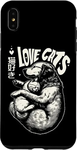 Vista 11 de Golden Retriever Dog Loves Cats Cuddle Art Case for iPhone 16