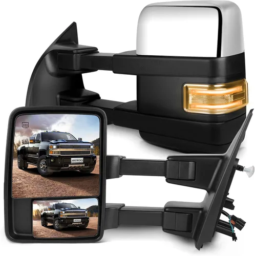 Vista 17 de SCITOO - Espejos retrovisores laterales eléctricos para camioneta Ford F-150 modelos 2004 a 2014, con calefacción y direccionales 2004-2014 F-150