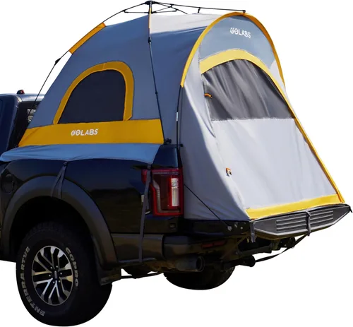 Vista 8 de Golabs Truck Bed Tent, 5-6 Ft Camping Tent, Easy Setup by Pre-Attached Pole Azul