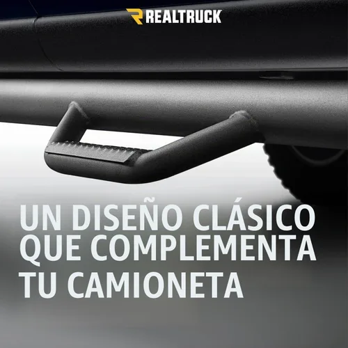 Vista 4 de RealTruck - Escalones Nerf para 4Runner Rueda a rueda, acero resistente, negro texturizado T1360R Compatible con Toyota 4 Runner 2010 - 2024
