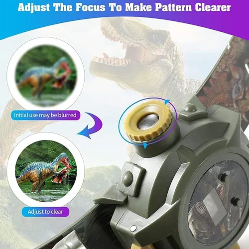 Vista 4 de RAYCHY Reloj Dinosaurio Linterna Proyector Juguetes Patrón Animal Antorcha Juguetes Educativos Regalo