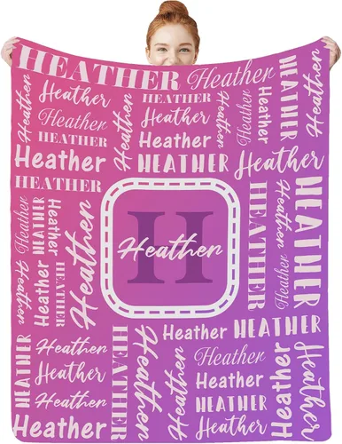 Vista 35 de Manta personalizada con nombre para niños, niñas, niños, niñas, manta personalizada con nombre para adultos, hombres y mujeres, mantas de bebé