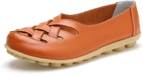 Vista 6 de VenusCelia Mocasines planos para caminar con nidos trenzados para mujer Beige