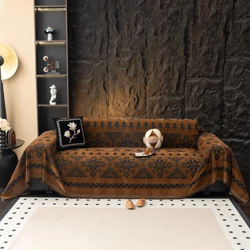 Vista 18 de VClife funda boho de sofá de felpilla para sofá seccional, funda antideslizante para sofá de 2 plazas, protector para mascotas con borlas, funda
