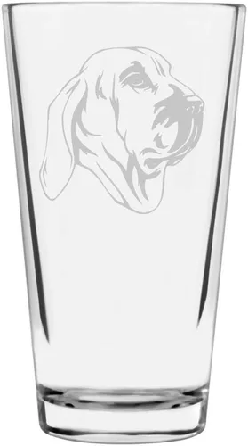 Vista 320 de Podenco Canario - Vaso de pinta de 16 onzas con temática de perro personalizado