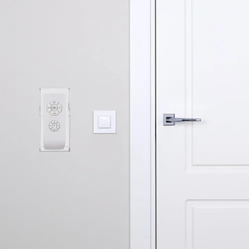 Vista 4 de HBlife Organizador de soporte remoto acrílico, soporte de control remoto de TV transparente, soporte de pared para mesita de noche, organizador