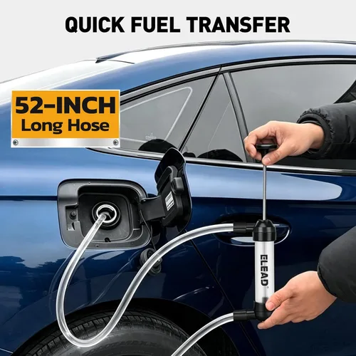 Vista 7 de Fluid Transfer Siphon Pump for Gasoline, Multi-use Liquid Transfer Pump, Max 3 GPM High Flow, Hand Pump with Inflator Hose adapter, Balloon Adapter