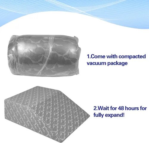 Vista 7 de SUBCULTUREPICK Almohada de elevación de piernas, cuña de cama para soporte de espalda para dormir, almohada de elevación LED de 8 pulgadas, almohada