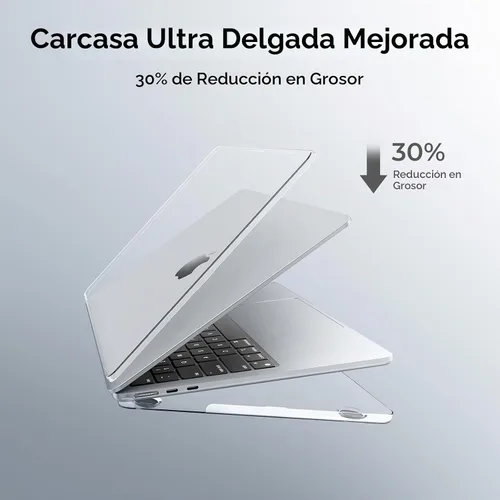 Vista 3 de EooCoo Funda compatible con MacBook Air de 13 pulgadas M5 2026-2022 M4 M3 M2 A3449 A3240 A3113 A2681, se ajusta como un guante, funda protectora