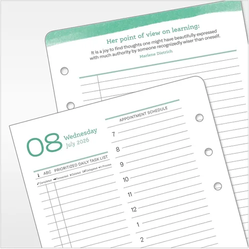 Vista 5 de FranklinCovey - Her Point of View Ring-Bound Planner Refill Two Pages Per Day (Compact, Jul 2026 - Jun 2027)
