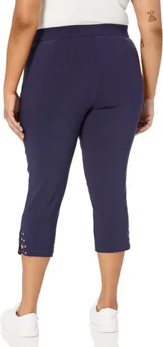 Vista 2 de Avenue Pantalón capri con cordones para mujer, talla grande