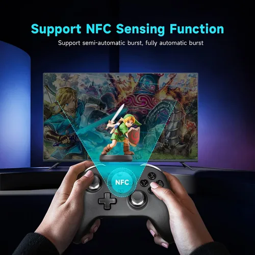 Vista 4 de GuliKit Hall Effect Sensing JoystickNo DeadzoneNo DriftingFPS Model Controller KingKong 2 Pro Wireless Bluetooth Gamepad for SwitchSwitch