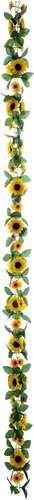 Vista 6 de Efavormart - 5 arbustos 70 girasoles artificiales amarillos de seda Decoración de jarrón