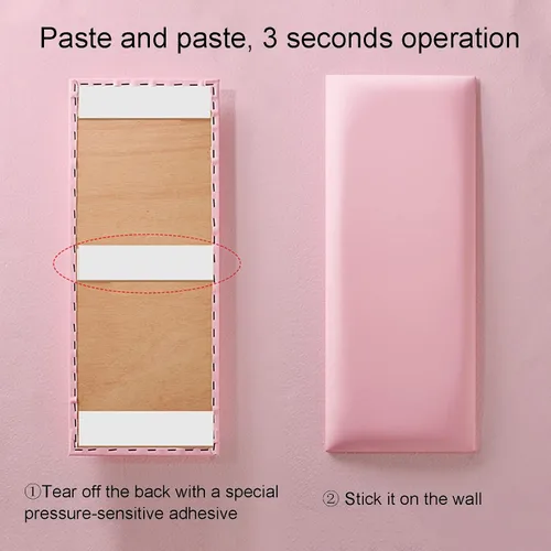 Vista 7 de WIGING Acolchado de pared 3D anticolisión para niños, cojín protector de pared de 19.7 x 7.9 x 1.2 in, autoadhesivo de poliuretano impermeable