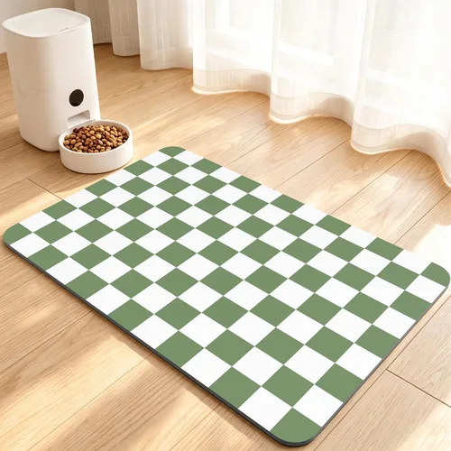 Vista 26 de Tapete de comida para perros, tapete absorbente para alimentación Patas de perro beige