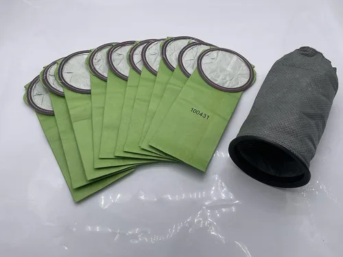Vista 7 de Smilefil - Bolsas redondas de papel de filtro de 6 cuartos de galón Intercept 100431 y bolsas de filtro redondas reutilizables de micro tela 100564