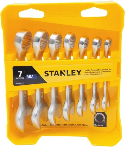 Vista 2 de Stanley STMT72255 Juego de llaves combinadas métricas rechonchas, 7 piezas