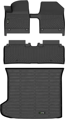 Vista 80 de HAFIDI® Juego de alfombrillas y forro de carga para Kia EV9 2024 2025 2026 (no apto para sillas de relajación), protección para todo tipo de clima
