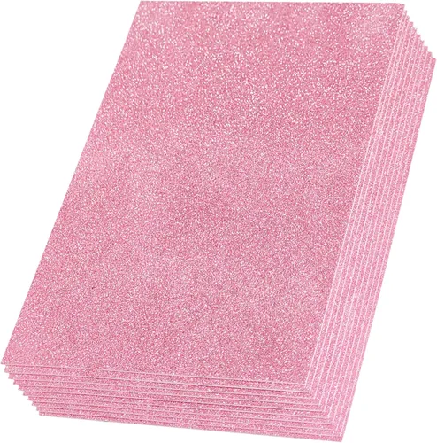 Vista 11 de SALEMAR Hojas de espuma adhesiva con purpurina dorada para manualidades, 10 paquetes de hojas gruesas de EVA autoadhesivas con destellos para Dorado