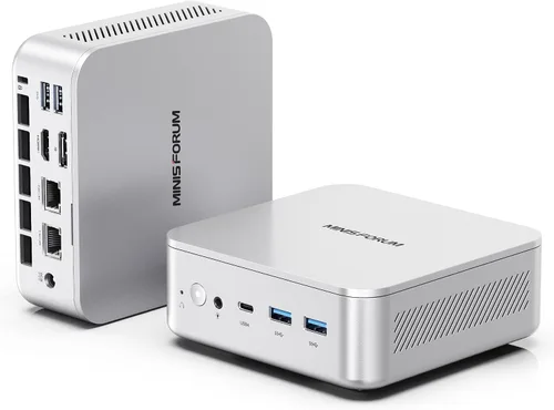 Vista 16 de MINISFORUM Mini PC M1 Plus Intel Core i5-12600H (12C/16T, hasta 4.5GHz), computadora de escritorio SSD DDR5 de 16 GB de 512 GB, salida triple