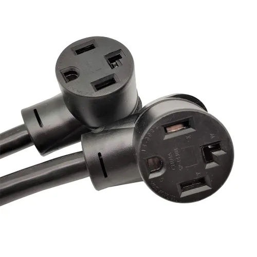 Vista 3 de Parkworld NEMA 14-30 Splitter, 240V Splitter Dryer 14-30P macho enchufe a (2) receptáculo hembra 14-30R, secadora de 4 clavijas 30 amperios 14-30