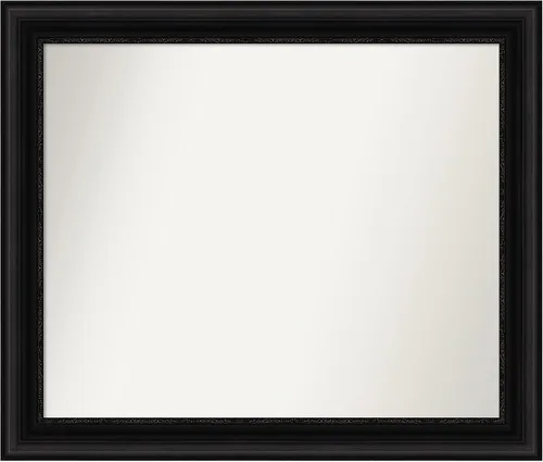 Vista 95 de Amanti Art Espejo personalizado, espejo de baño negro puente, espejo de pared o espejo de tocador de baño sobre el fregadero (26 x 26 pulgadas)